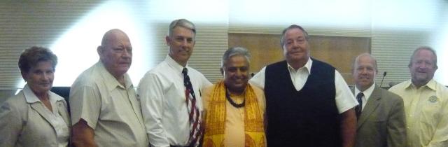 Rajan Zed with the Taylorsville Utah City Council before the invocation